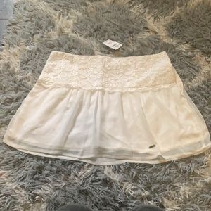 Hollister white skirt
